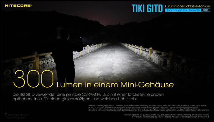 Produktbild Nitecore Tiki Gitd (5.50 cm, 300 lm)