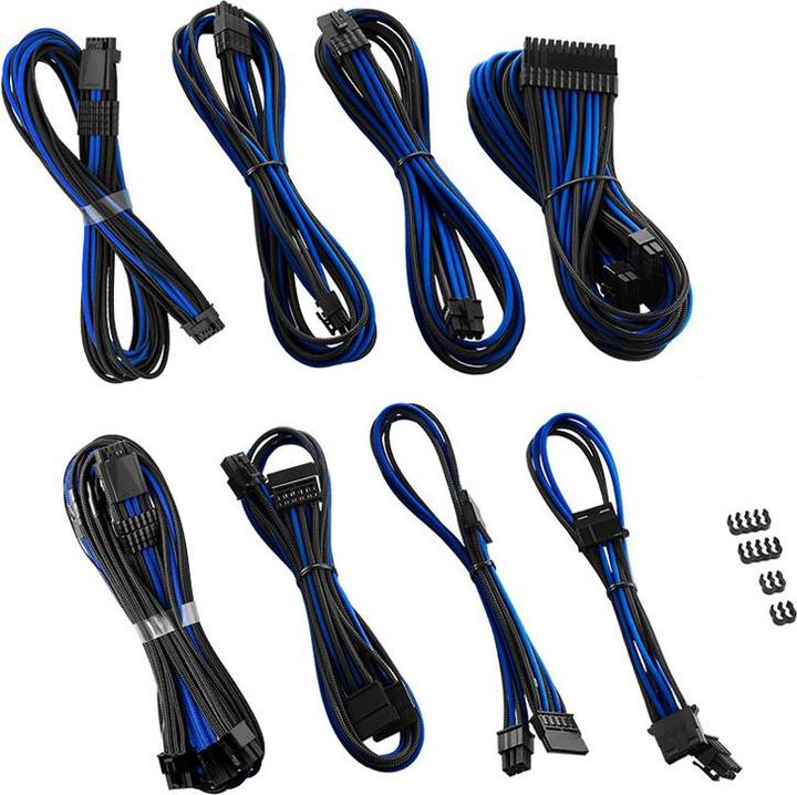 Actual product image CableMod RT-Series Pro ModMesh 12VHPWR Dual Cable Kit for ASUS/Seasonic - black/blue