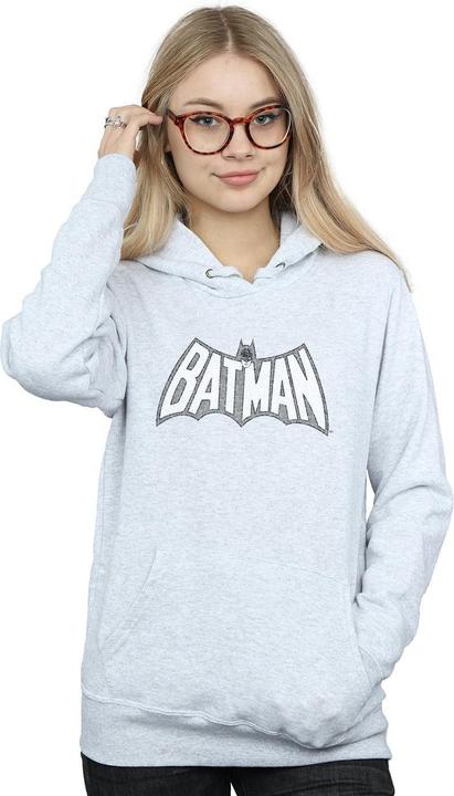 Actual product image Womens/Ladies Batman Retro Crackle Logo Hoodie (XL)