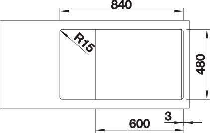 Image du produit Blanco Legra XL 6 S (Éviers à poser, 50 cm, 86 cm)