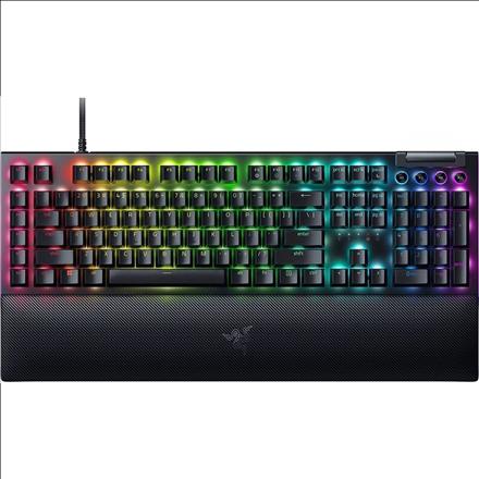 Actual product image Razer BlackWidow V4 Mechanical Gaming Keyboard, Yellow Switch, US Layout, Wired, Black (US, Cable)