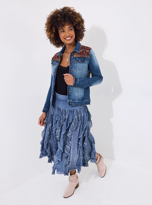 Immagine prodotto Joe Browns LIMITED EDITION Customised Beaded Back Denim Jacket (46)