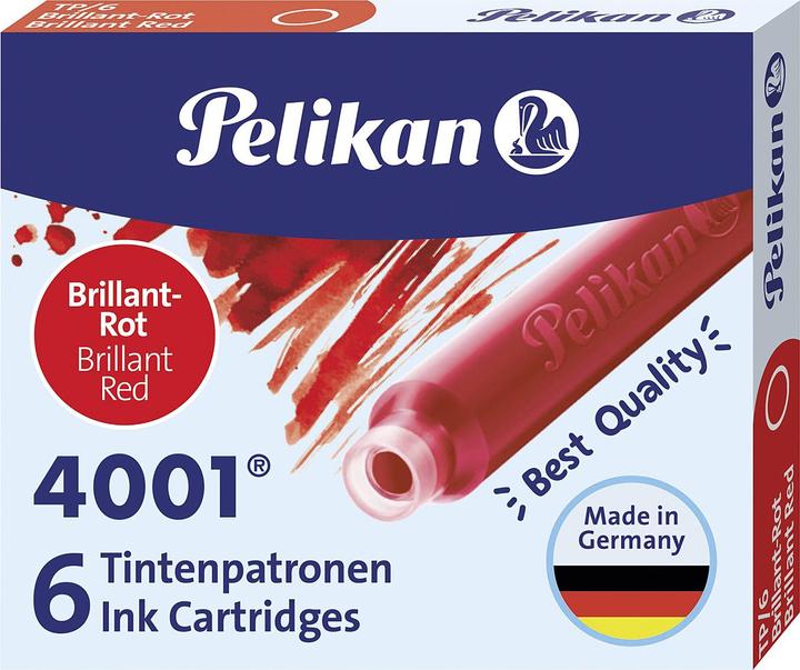Actual product image Pelikan 4001 Tp/6 (ink cartridges, Red)