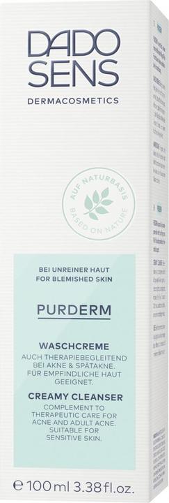 Actual product image Dado Sens PURDERM Washing Cream - Blemished and acne-prone skin (Wash cream, 100 ml)