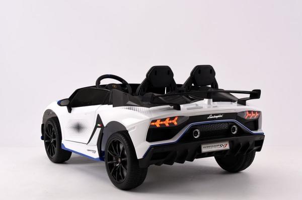 Produktbild Es-toys Elektro Kinderfahrzeug “Lamborghini Aventador SVJ Xago 2 Sitzer” – lizenziert -MP3, Ledersit (12 V)