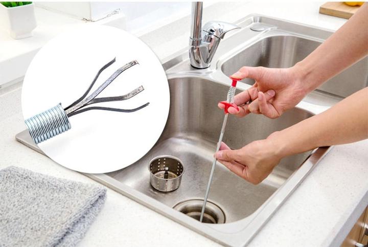 Actual product image König Design Drain Cleaner Pipe Brush Drain Free Pipe Drain Siphon Brush Spiral Hair (1 pcs.)