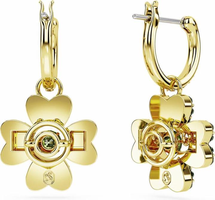 Image du produit Swarovski Idyllia Drop Pendentif d'oreille trèfle à quatre feuilles vert or (Métal)