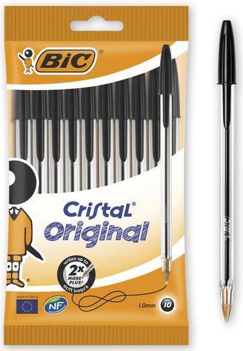 Bic Sachet de 10 cristal (Transparent, 10 x)