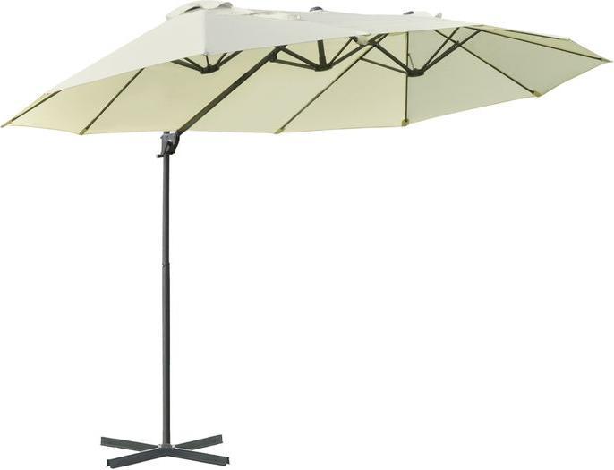 Actual product image Swisshandel24 Double lampshade, crank metal cream white 440 x 270 x 250 cm (2.70 m)