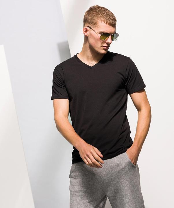 Immagine prodotto Skinni Fit T-shirt Feel Good elasticizzata con scollo a V e maniche corte (XL)
