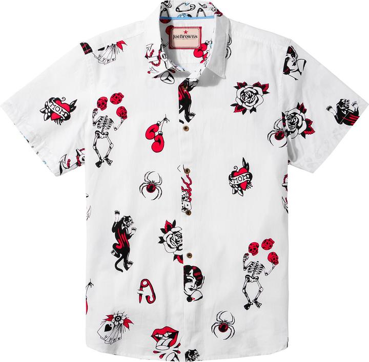 Image du produit Joe Browns Contrast Trim Short Sleeve Tattoo Print Shirt (M)
