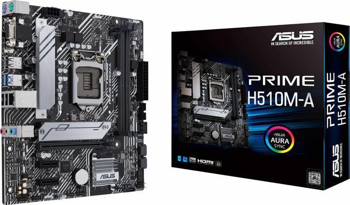 Productafbeelding ASUS PRIME H510M-A Moederbord (LGA 1200, Intel H510, mATX)