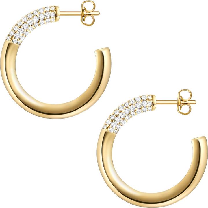 Produktbild Glanzstücke München Damen Sterling Silber Zirkonia gelbgold - 29049 (Sterling Silber)