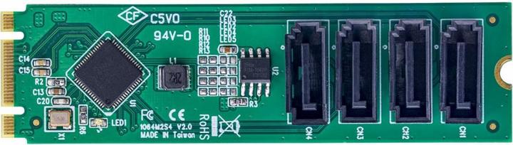 Actual product image StarTech Adap 4-Port M.2 to SATA Adapter Card