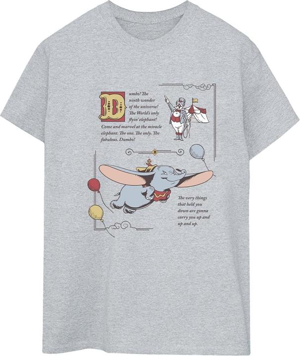Immagine prodotto Disney Dumbo Story Book Page Maglietta Ampia Donna (M)