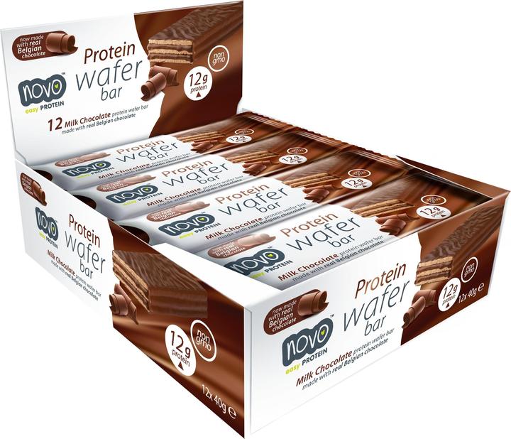 Actual product image Novo Protein Wafer Bar (Milk chocolate, 12 pcs., 40 g)