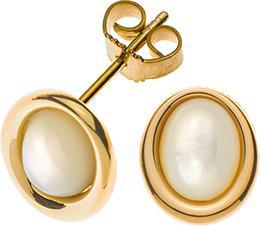 Immagine prodotto Natsumi Schmuck Orecchini a perno in oro giallo 18K/750 madreperla (Oro giallo 750/18 K Oro giallo)