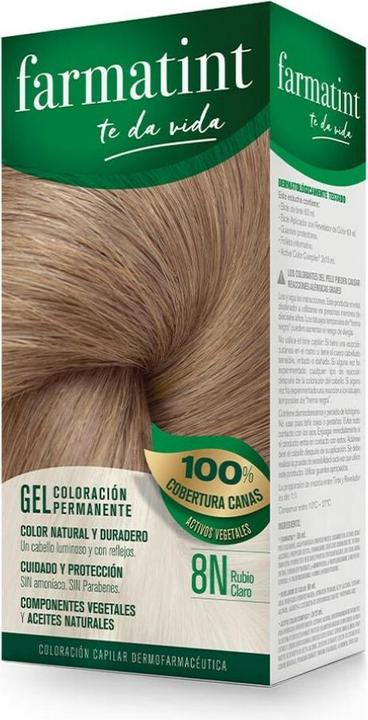 Produktbild Farmatint gel coloración permanente #8n-rubio claro (8N)