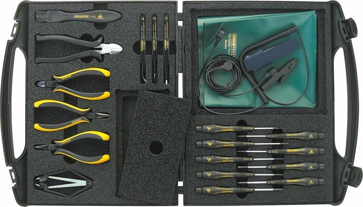 Image du produit Bernstein ESD, kit d'outils professionnels dans une mallette (18 pièces)
