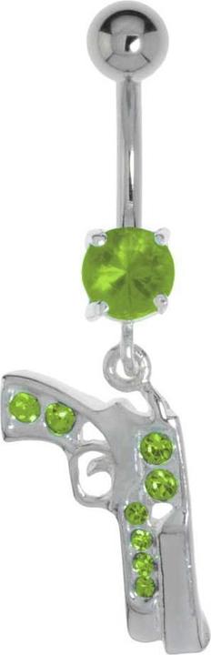 Image du produit Bijouteria Piercing nombril (Cristallin, Argent 925, Acier chirurgical 316L)