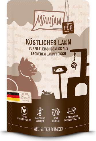 Image du produit Mjamjam Le plaisir de la viande à l'état pur - Délicieux agneau pur (Adulte, 12 pcs, 1500 g)