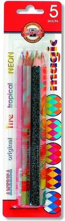 Actual product image Koh-i-Noor Magic Trio Pencils 5 colours (147690) (5 x)