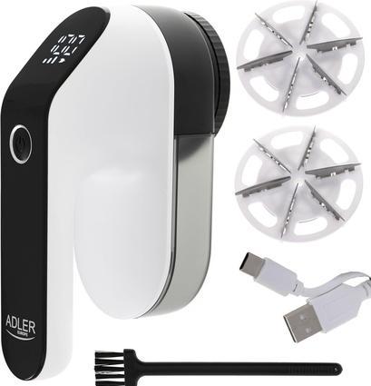 Immagine prodotto Adler | Rimuovi pelucchi LCD | AD 9618 | Bianco/Nero | Batteria ricaricabile