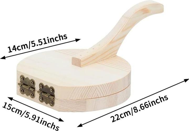 Immagine prodotto JTI Pressa manuale per tortilla in legno - rotonda - bianca
