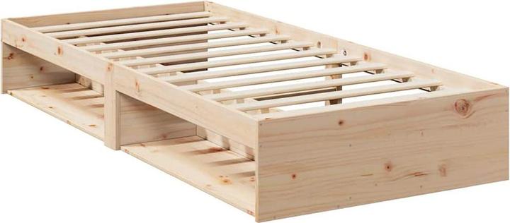 Produktbild VidaXL Tagesbett mit Matratze 100x200 cm Massivholz Kiefer Sofabett Schlafsofa (100 x 200 cm)