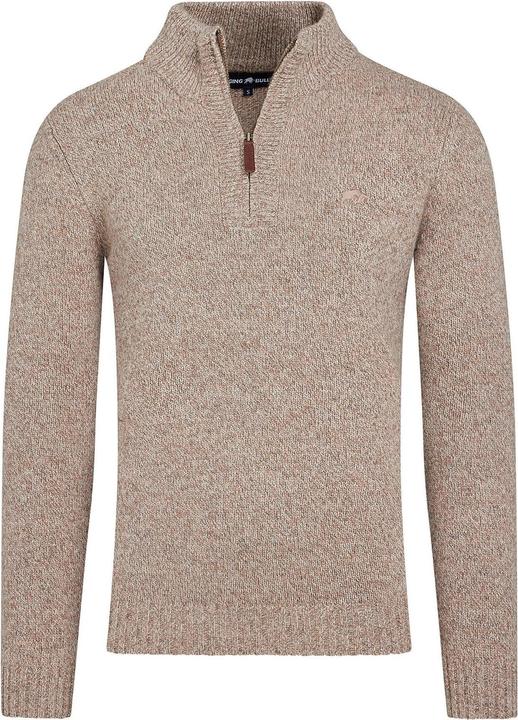 Actual product image Raging Bull Mens Flecked Chunky Knit Quarter Zip Jumper (3XL)