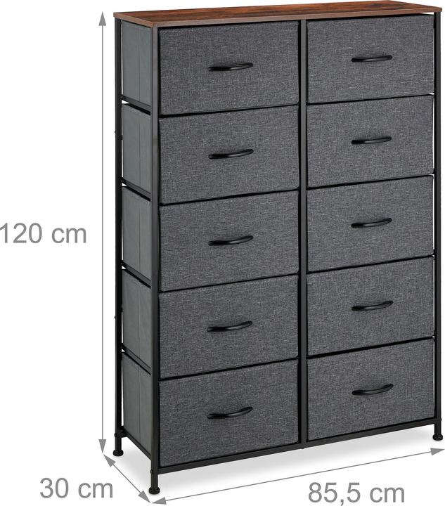 Actual product image Relaxdays Chest of drawers (85.5 x 30 x 120 cm)