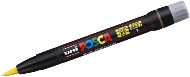 Actual product image Posca Brush tip marker (Yellow, 10 mm, 1 x)