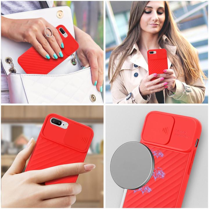 Immagine prodotto Cadorabo Cover in TPU con protezione della fotocamera (Apple iPhone 7 Plus, Apple iPhone 7s Plus)