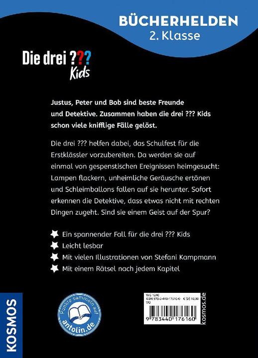 Image du produit Kosmos Die drei??? Kids, Bücherhelden 2. Klasse, Geister in der Schule (Allemand, Ulf Blanck, Boris Pfeiffer, Stefani Kampmann, 2024)
