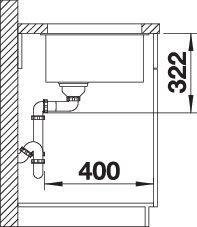Image du produit Blanco SUBLINE 700-U Niveau (73 cm, 46 cm)