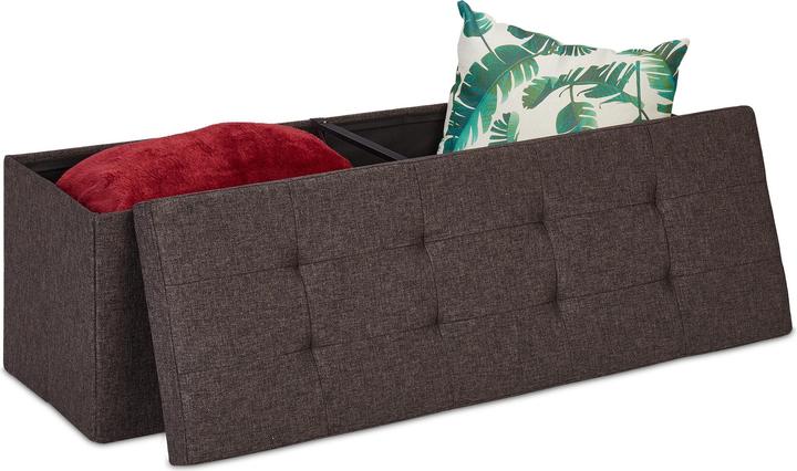 Actual product image Relaxdays Folding Storage Bench, Padded (110 cm)