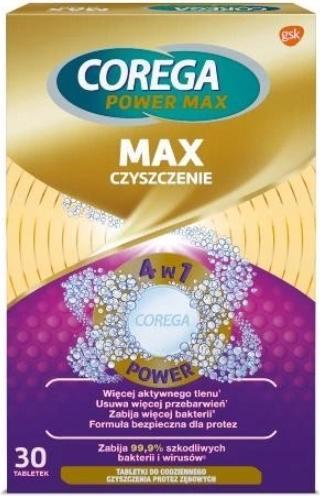 Corega COREGA Power Max 4w1 tabletki do protez zębowych 30szt. (Körperlotion)