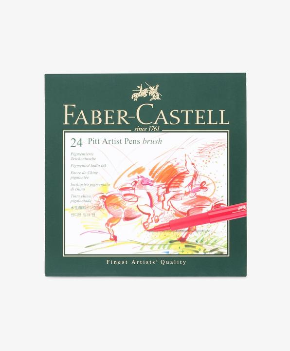 Actual product image Faber-Castell Pitt Artist Pen Brush (Multicoloured, 48 x)