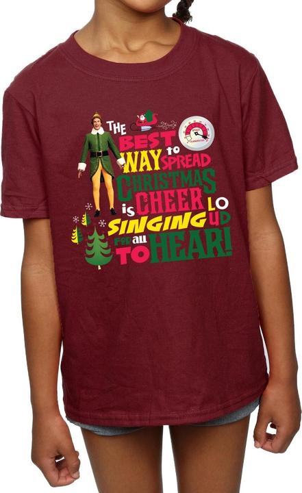 Actual product image Elf Girls Christmas Cheer Cotton T-Shirt (116)