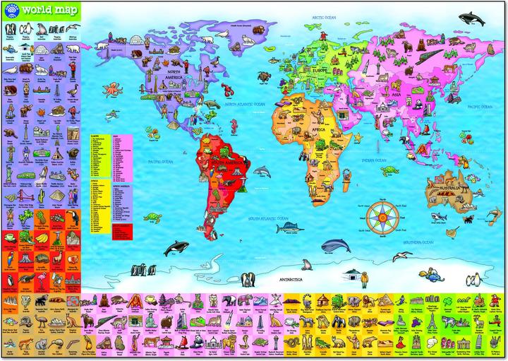 Actual product image Orchard World Map Puzzle & Poster