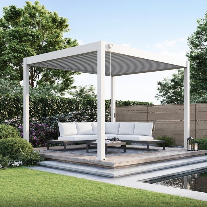 Image du produit Weide Pergola Classic 3x3.6m mit Lamellendach Sand (300 cm, 360 cm)