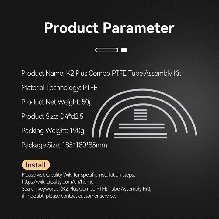 Image du produit Creality K2 Plus Combo - Teflon tubes Kit (Pièce de rechange)