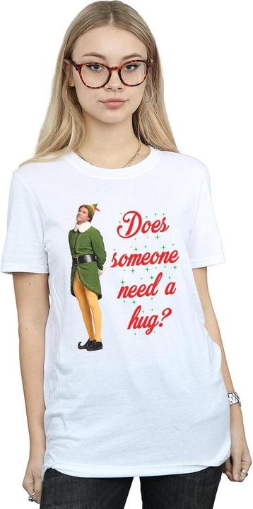 Actual product image Elf Womens/Ladies Hug Buddy Cotton Boyfriend T-Shirt (XXL)