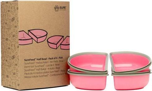 Image du produit SureFeed demi-bol, set à 2, rose vif (0.20 l)