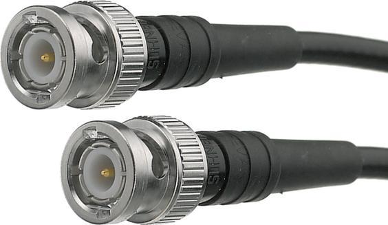 Image du produit Huber & Suhner Câble HF confectionné, BNC mâle droit - BNC mâle droit, 3m, noir (Câble d'antenne)