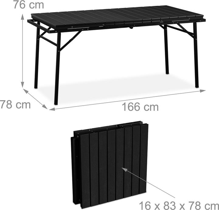 Produktbild Relaxdays Gartentisch (166 cm)