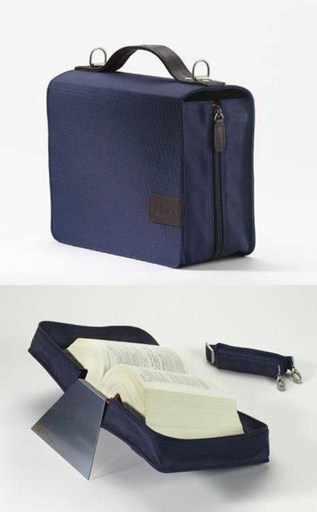 Actual product image Barth & Bauer SKIN bag BASIC size L (Sartorius) navy blue / with shoulder strap & bookend