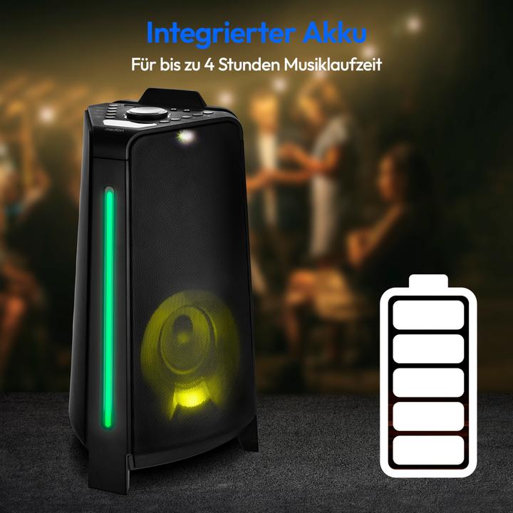 Image du produit Medion MD 43552 Enceinte de fête noire (4 h, Fonctionnement sur secteur, Fonctionnement sur batterie)