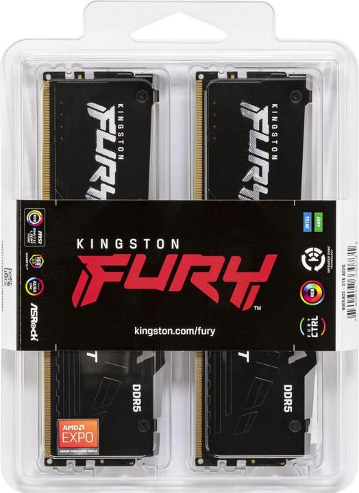 Image du produit Kingston FURY Beast RGB AMD EXPO (2 x 16GB, 6000 MHz, RAM DDR5, DIMM)