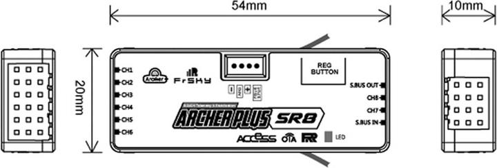 Produktbild FrSky Empfänger Archer Plus SR8 2,4Ghz